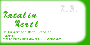 katalin mertl business card